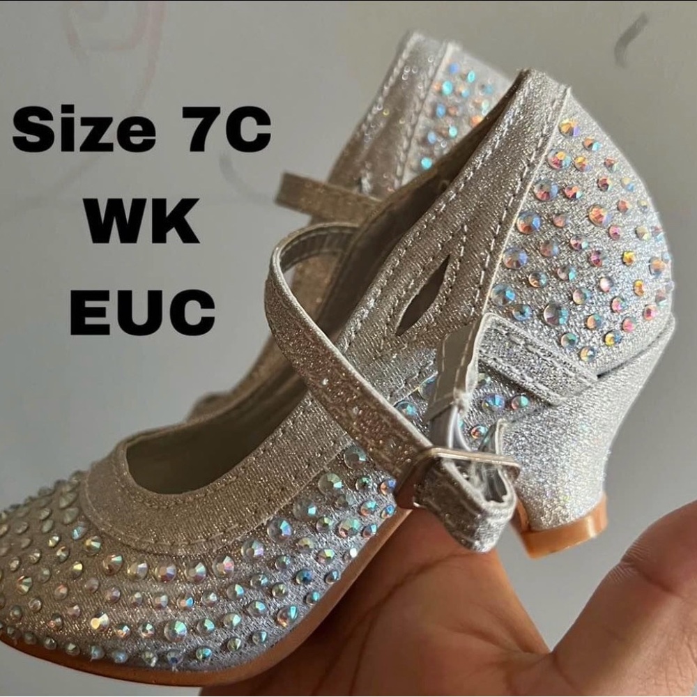 Sparkling Silver Toddler Heels